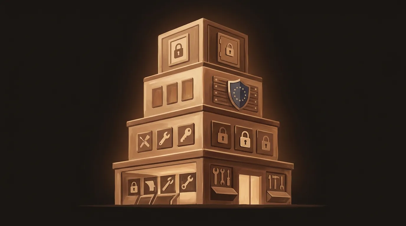 Four data classification tiers with increasing protection — public, internal, confidential, privileged