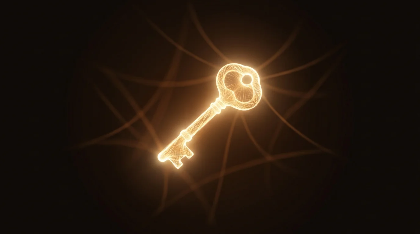 A single key woven from light, the only key to a private world of knowledge